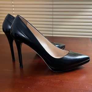 Jimmy Choo Gorgeous Black Patent Leather Platform Heels